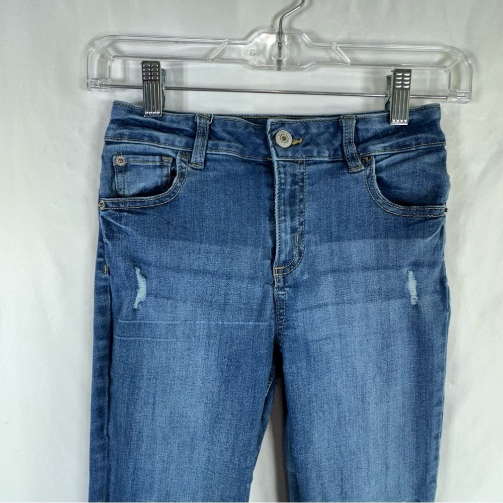 Thereabouts Girls Distressed Worn Condition Straight Leg Jeans - Picture 2 of 11